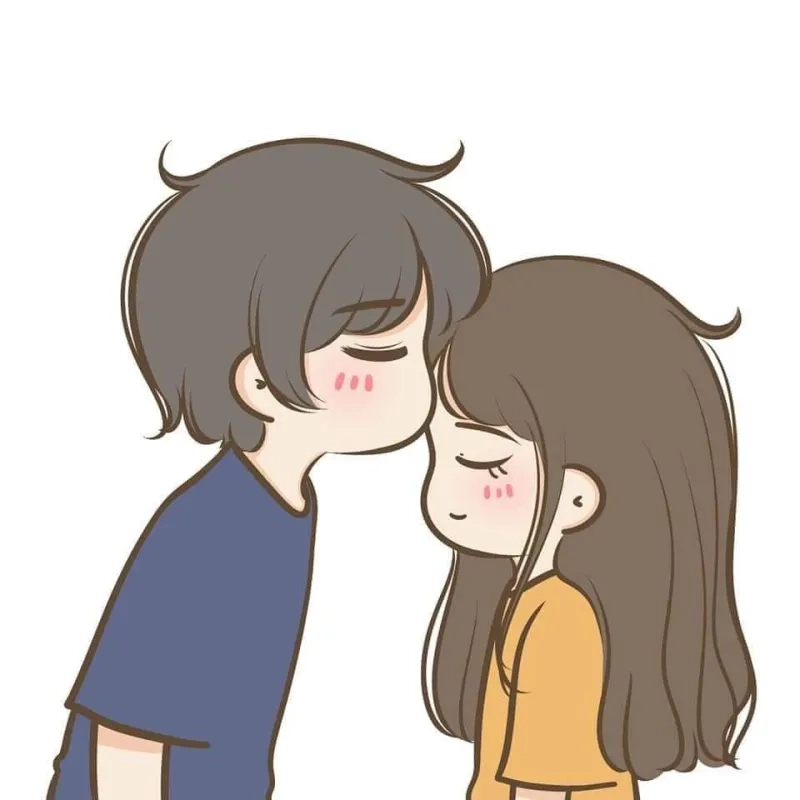Kiss meme cute thể hiện tình yêu đáng yêu qua mỗi cái hôn.