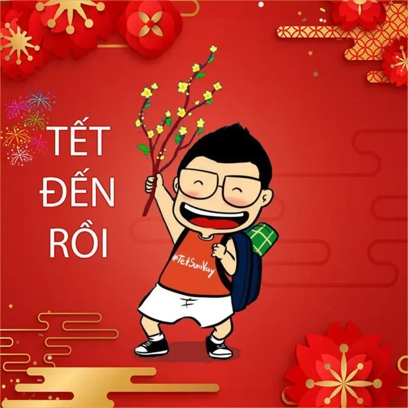Chúc mừng năm mới với avatar chúc mừng năm mới, ngập tràn sắc xuân