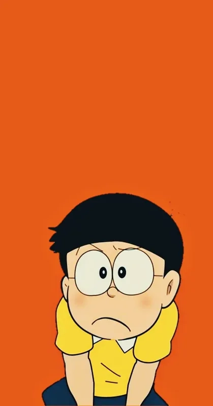 Hình ảnh Nobita cute luôn làm dịu nhẹ tâm hồn, mang lại cảm giác gần gũi và thân thuộc.