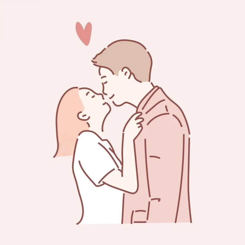 Nụ hôn meme thể hiện tình yêu ngọt ngào và lãng mạn qua từng nụ hôn.
