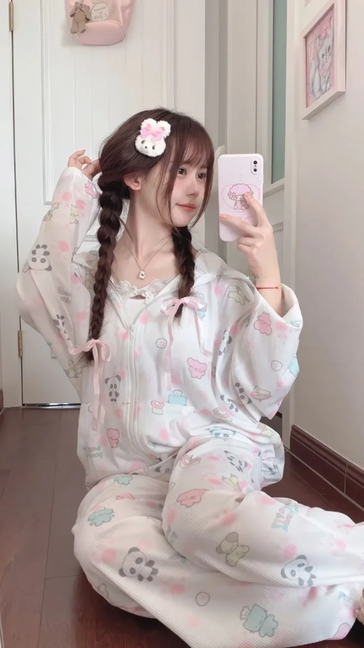Gái xinh mặc đồ ngủ xuyên thấu, quyến rũ và cuốn hút mọi ánh nhìn.