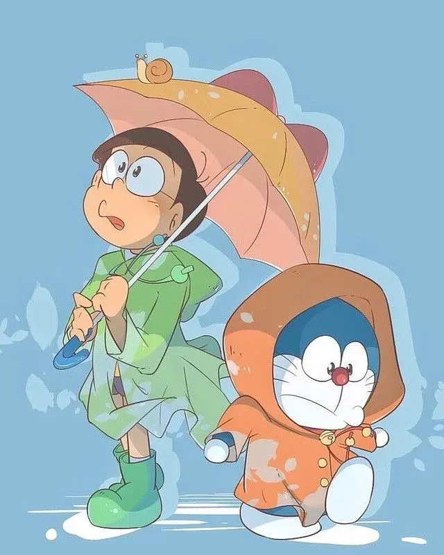 Khám phá hình của Doraemon và Nobita, nơi tình bạn thân thiết được thể hiện qua từng chi tiết nhỏ.