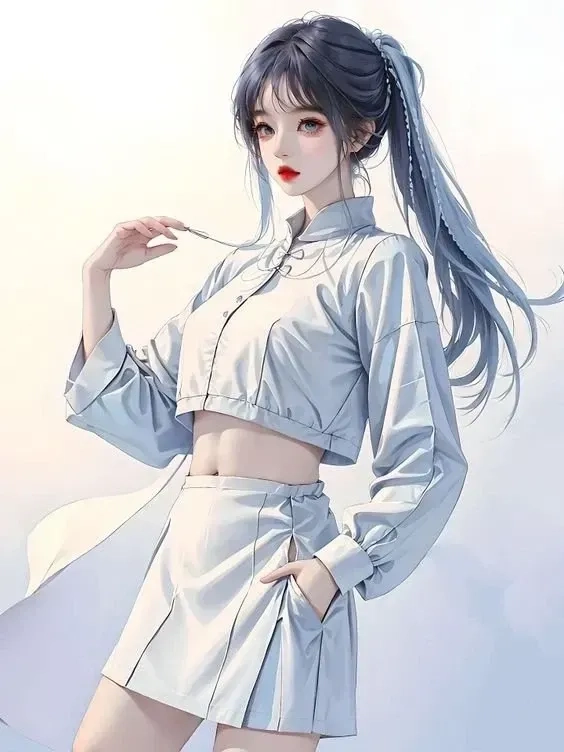 Gái xinh anime cute, với nét vẽ dễ thương và dễ gây ấn tượng.