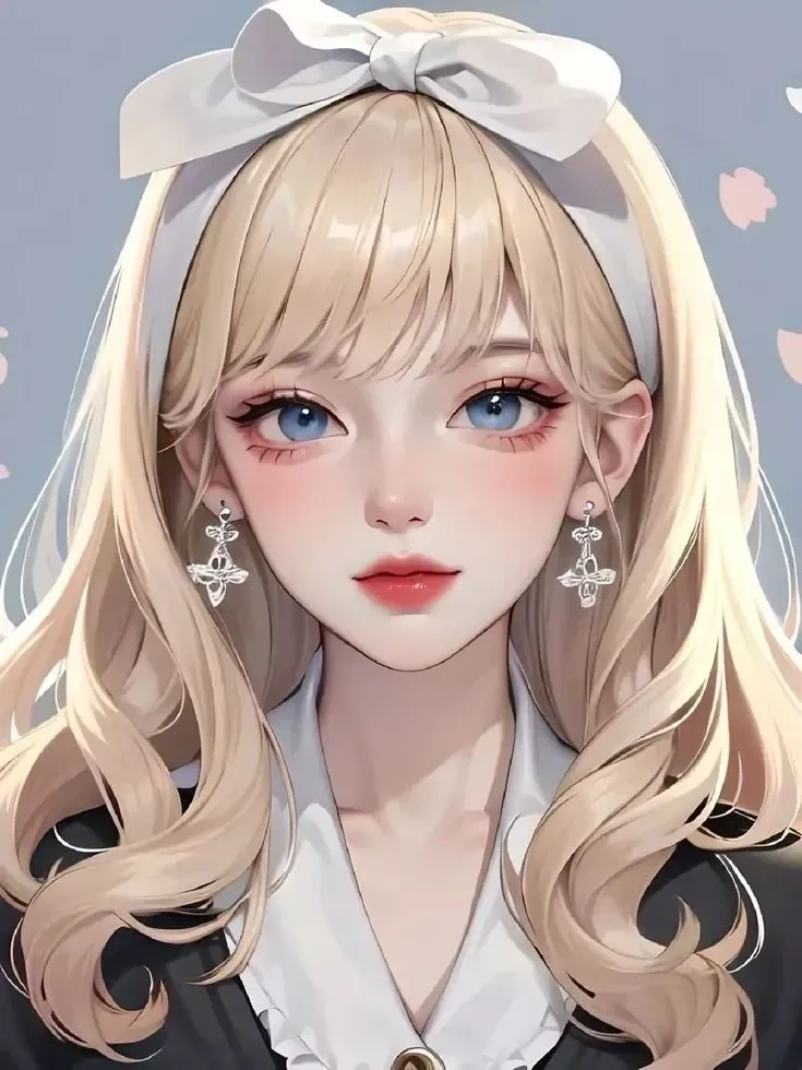 Gái anime xinh với vẻ đẹp ngây thơ và dễ mến.