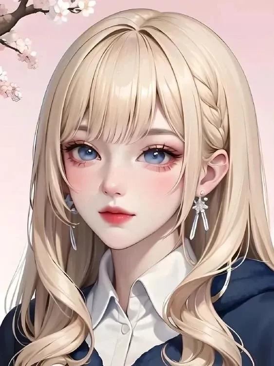 Anime gái xinh dễ thương, tạo hình ngọt ngào và dễ mến.
