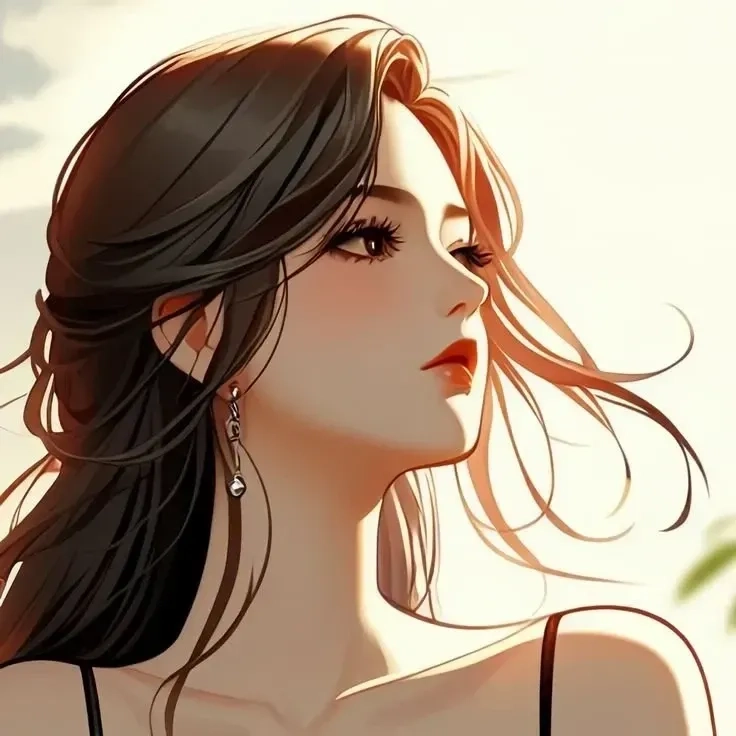 Cô gái anime xinh đẹp, tạo ấn tượng với vẻ ngoài thanh thoát.