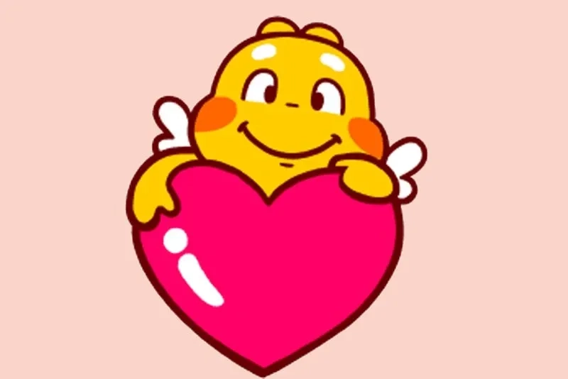 Dễ thương không cưỡng nổi với meme cute ảnh mèo edit trái tim.