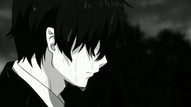 Ngắm nhìn ảnh anime nam buồn cô đơn đầy cảm xúc và tâm trạng