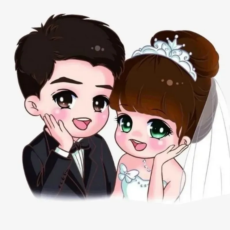 Chibi cặp đôi dễ thương ngọt ngào lãng mạn dành cho các cặp tình nhân