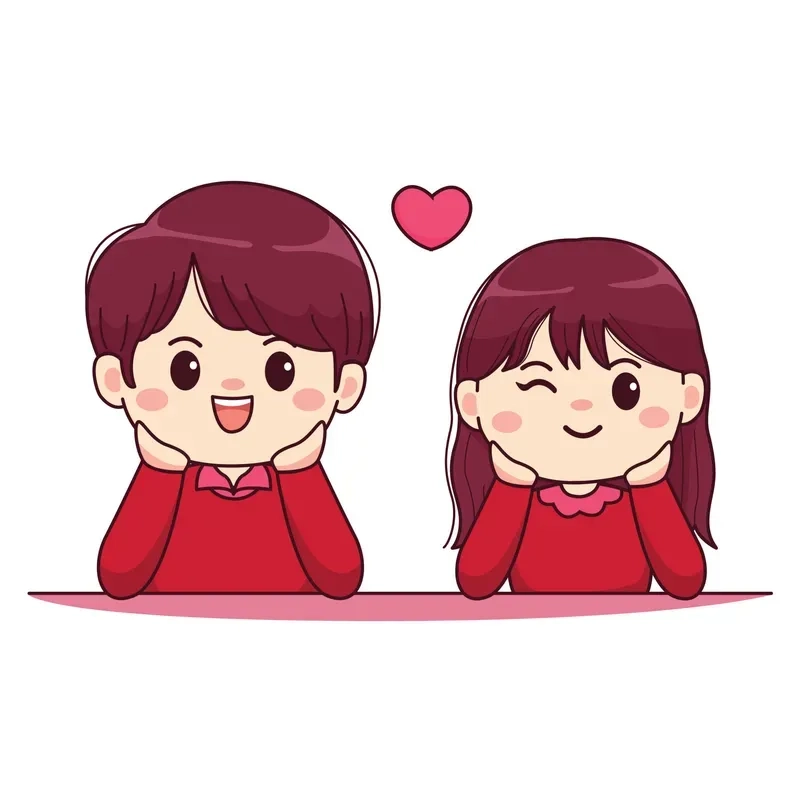 Ảnh chibi cute đôi dễ thương giúp tình yêu thêm ngọt ngào và ý nghĩa