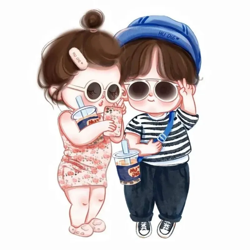 Cặp đôi chibi dễ thương siêu hot dành cho các couple yêu thích anime