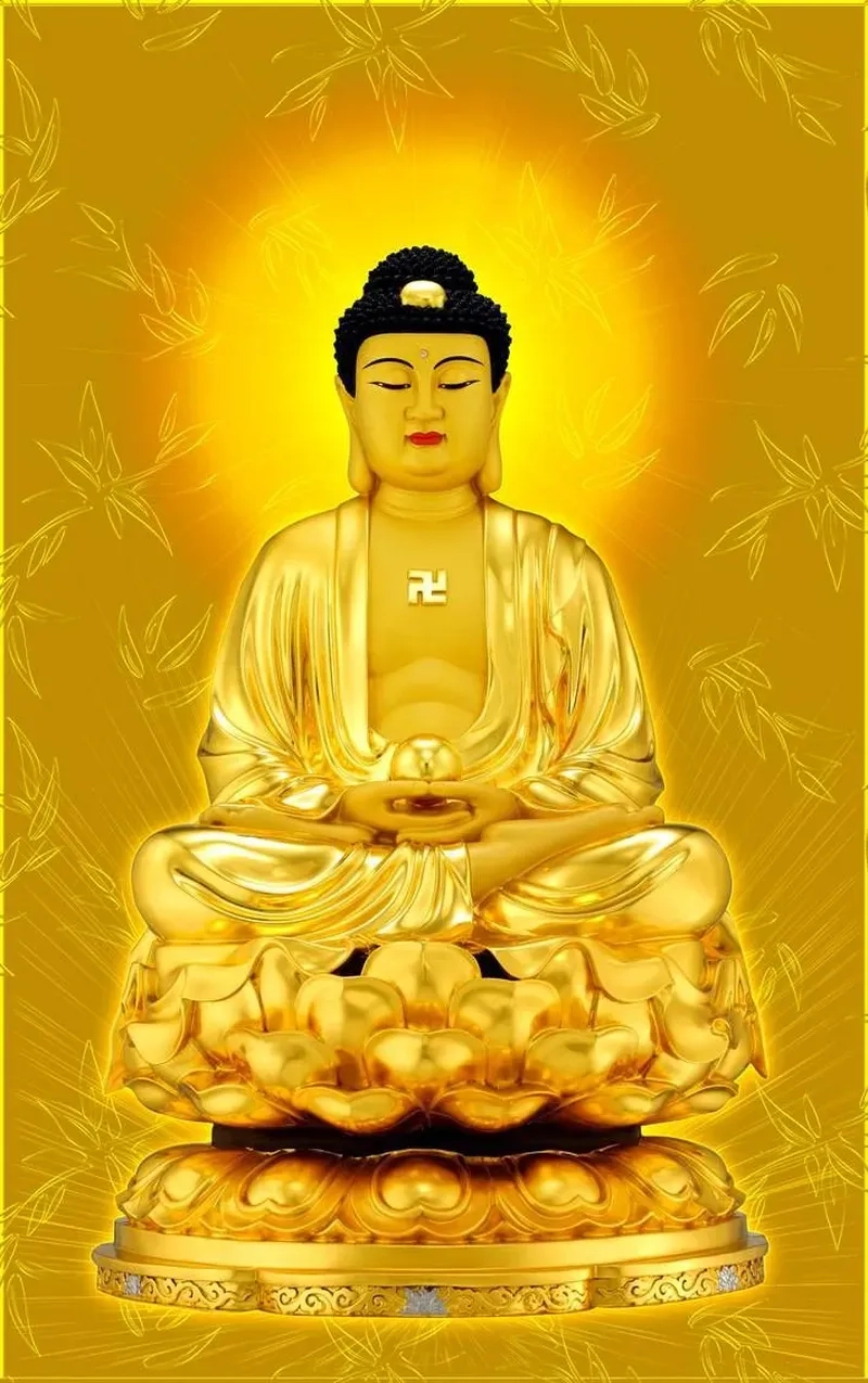 Hình ảnh phật a di đà đẹp 3d cho tâm hồn thêm bình an