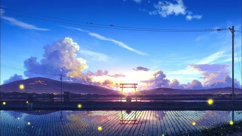 Ảnh nền máy tính anime phong cảnh tuyệt đẹp lung linh