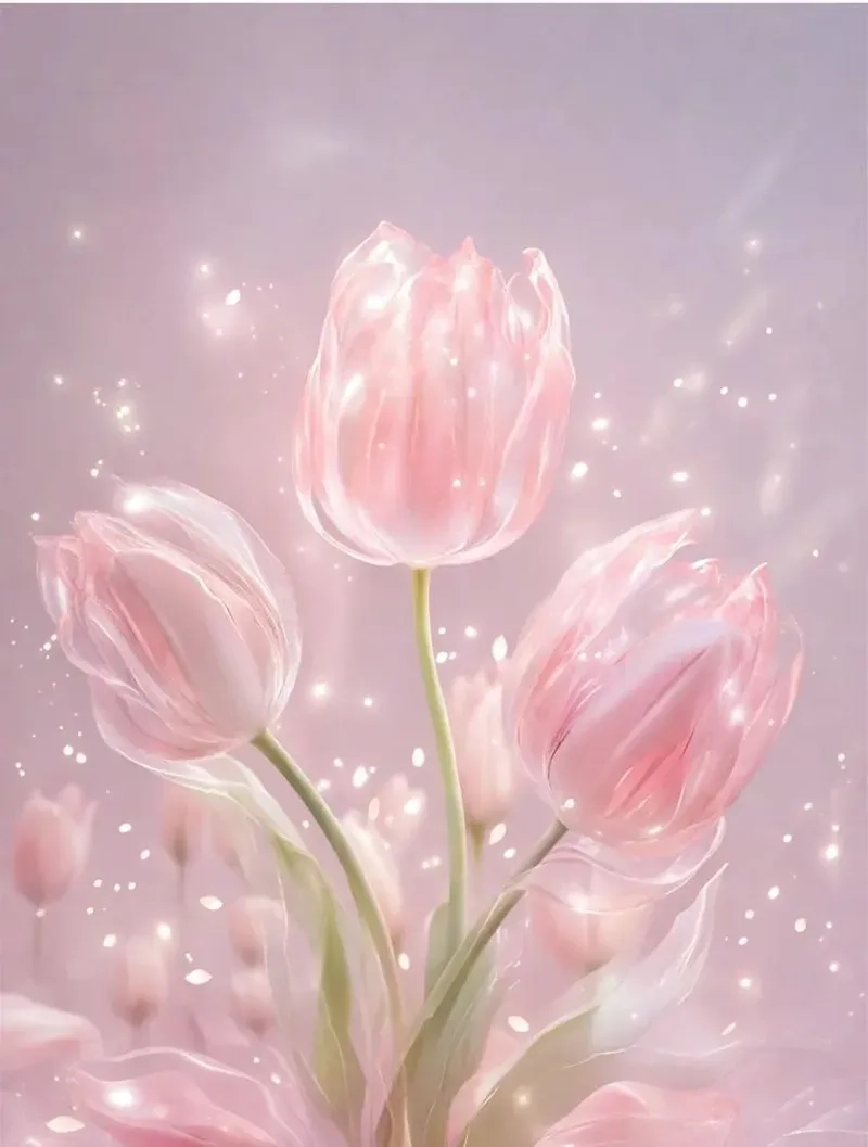 Rực rỡ sắc màu với ảnh hoa tulip sáng tràn đầy năng lượng