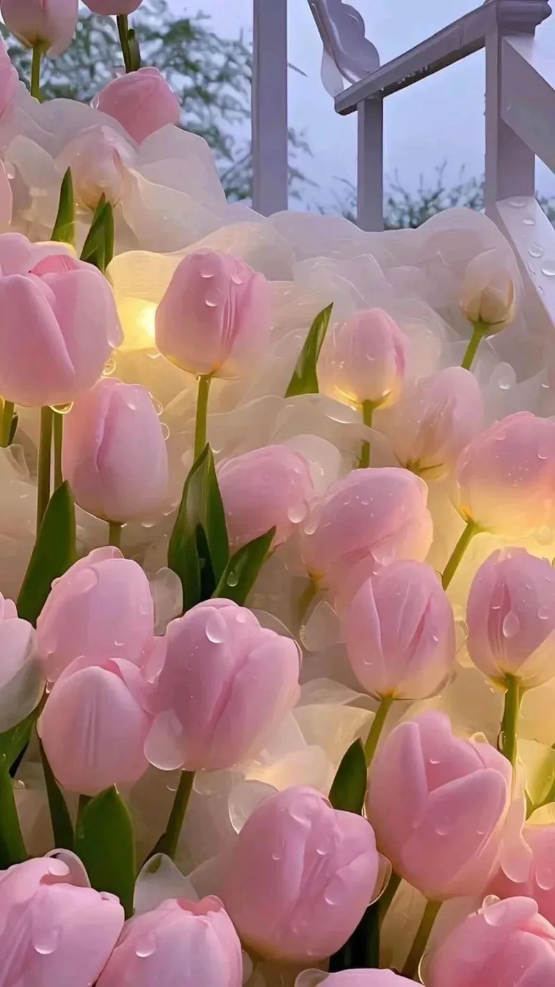 Góc nhìn dịu dàng với ảnh hoa tulip chill thanh thoát