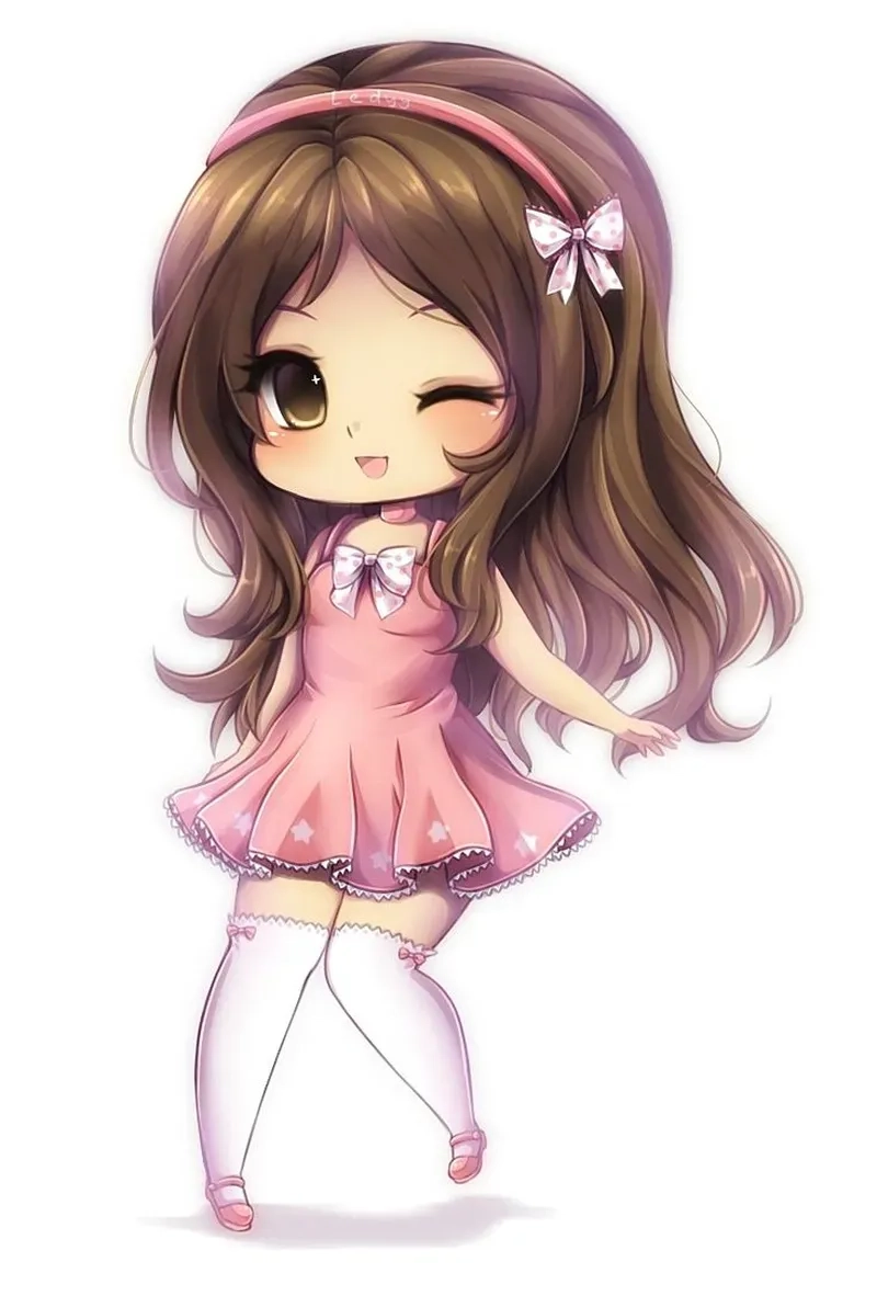 Ảnh chibi nữ cute dễ thương siêu đáng yêu dành cho fan anime nữ