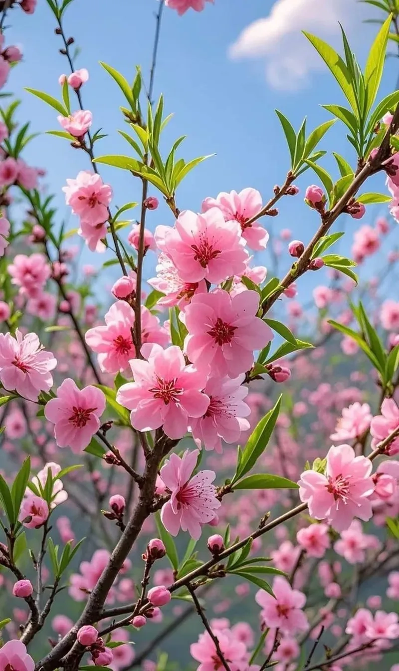 Đón mùa mới cùng hình ảnh hoa đào mùa xuân rực rỡ