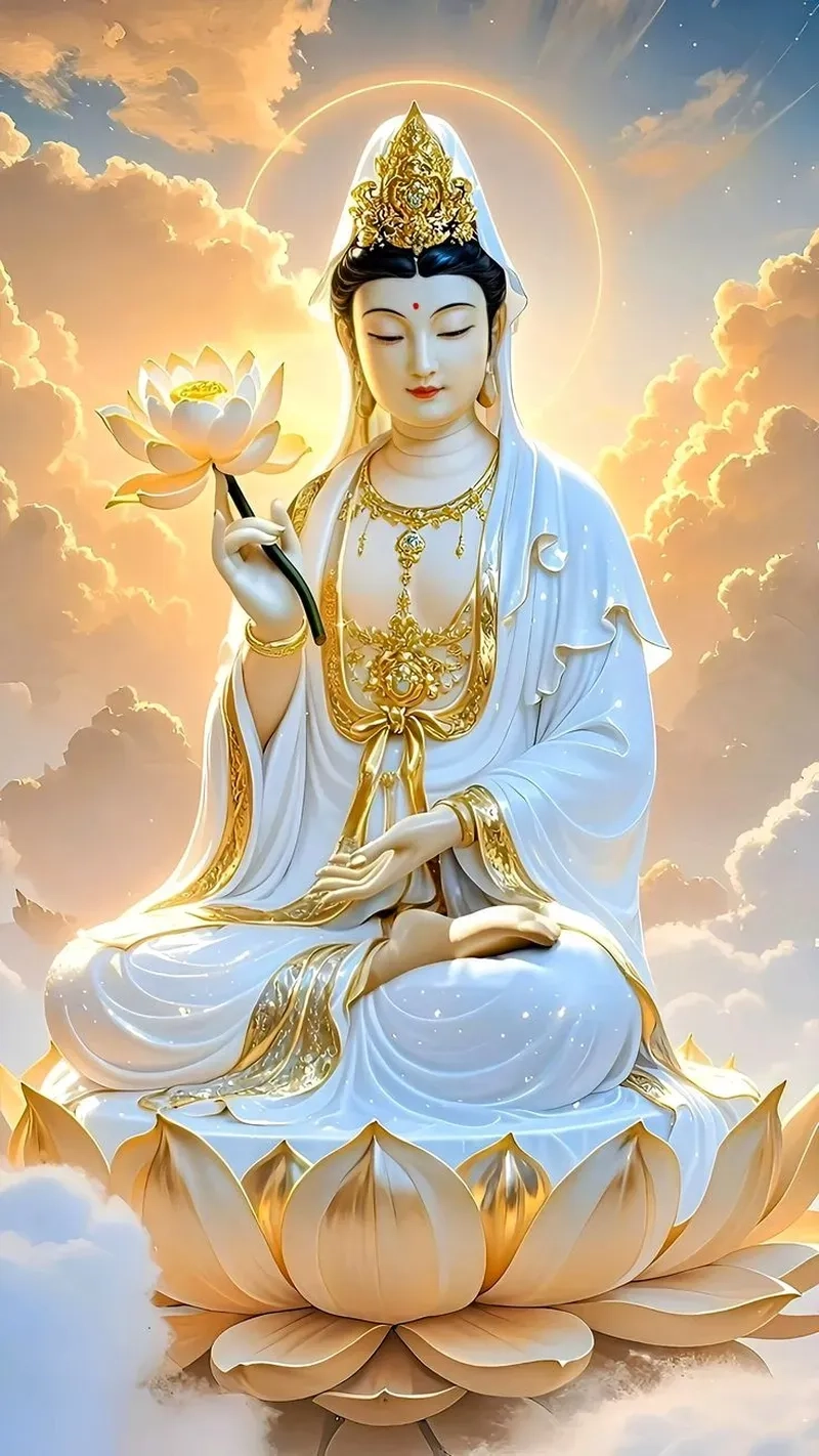 Ảnh phật bồ tát đẹp tượng trưng cho trí tuệ và lòng thương