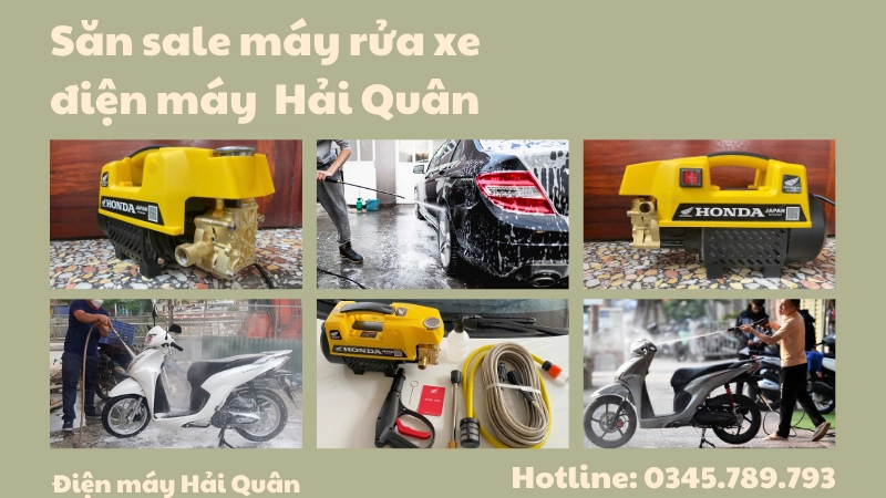 Vì sao khách hàng đổ xô săn sale máy rửa xe tại điện máy Hải Quân tháng này?