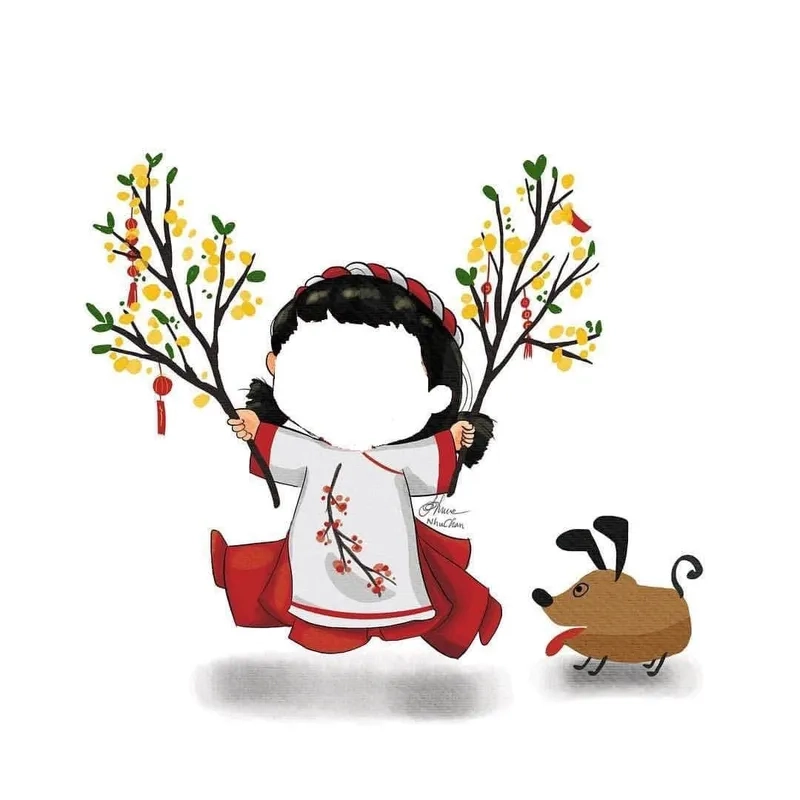 Avatar tết hài mang tiếng cười đầu năm