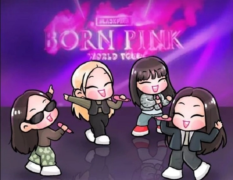 Blackpink hình chibi dễ thương phong cách anime