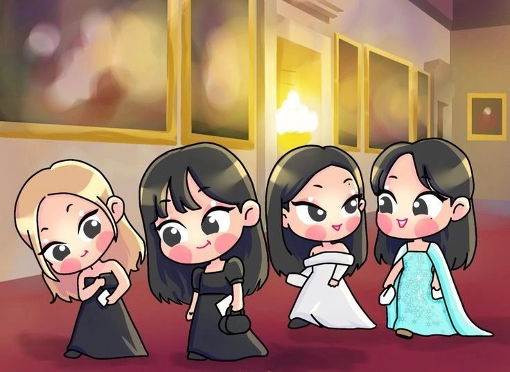 Blackpink chibi cute dễ thương phong cách đáng yêu