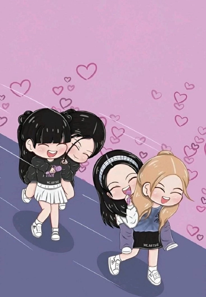 Hinh blackpink chibi xinh xắn được yêu thích