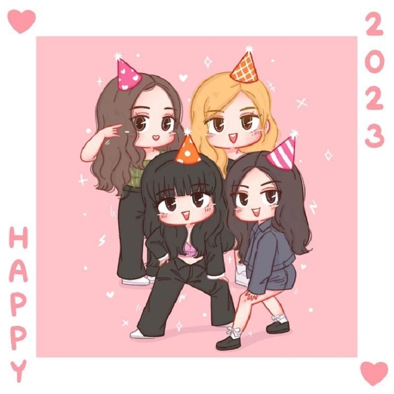 Ảnh blackpink chibi cute nhìn là thấy thích