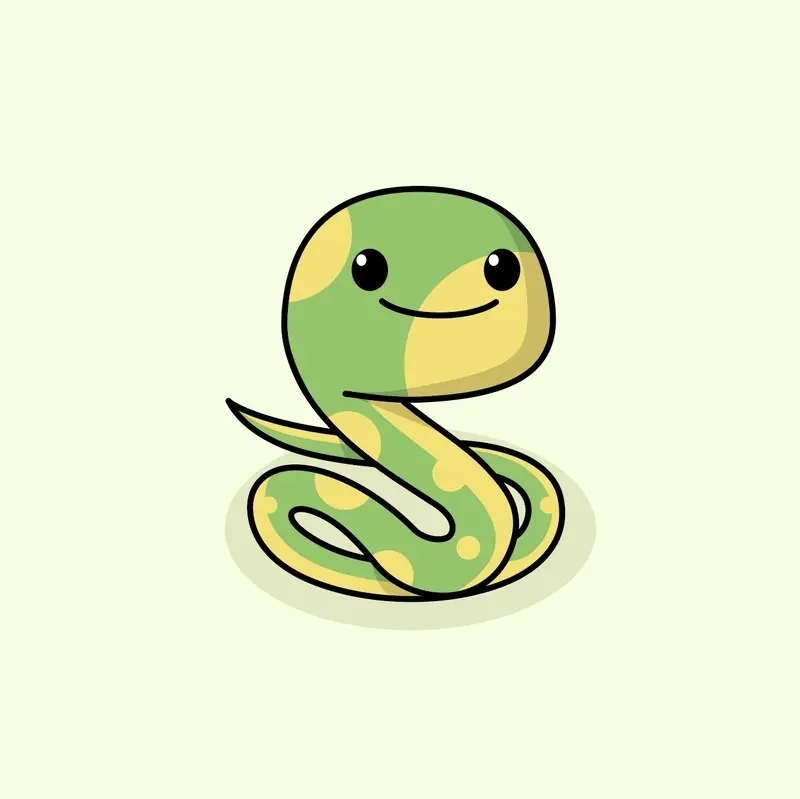 Rắn chibi 2025 phù hợp trang trí năm mới