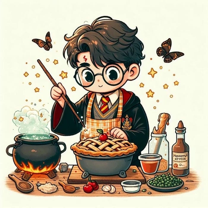Harry potter chibi drawing đơn giản dễ vẽ