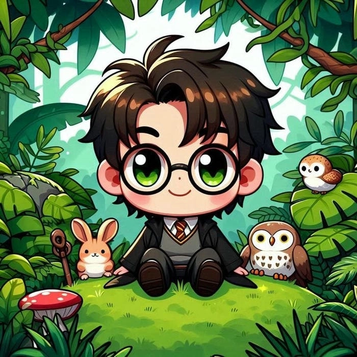 Harry potter chibi dễ thương phong cách hoạt hình