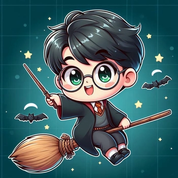 Harry potter chibi anime xinh xắn cá tính