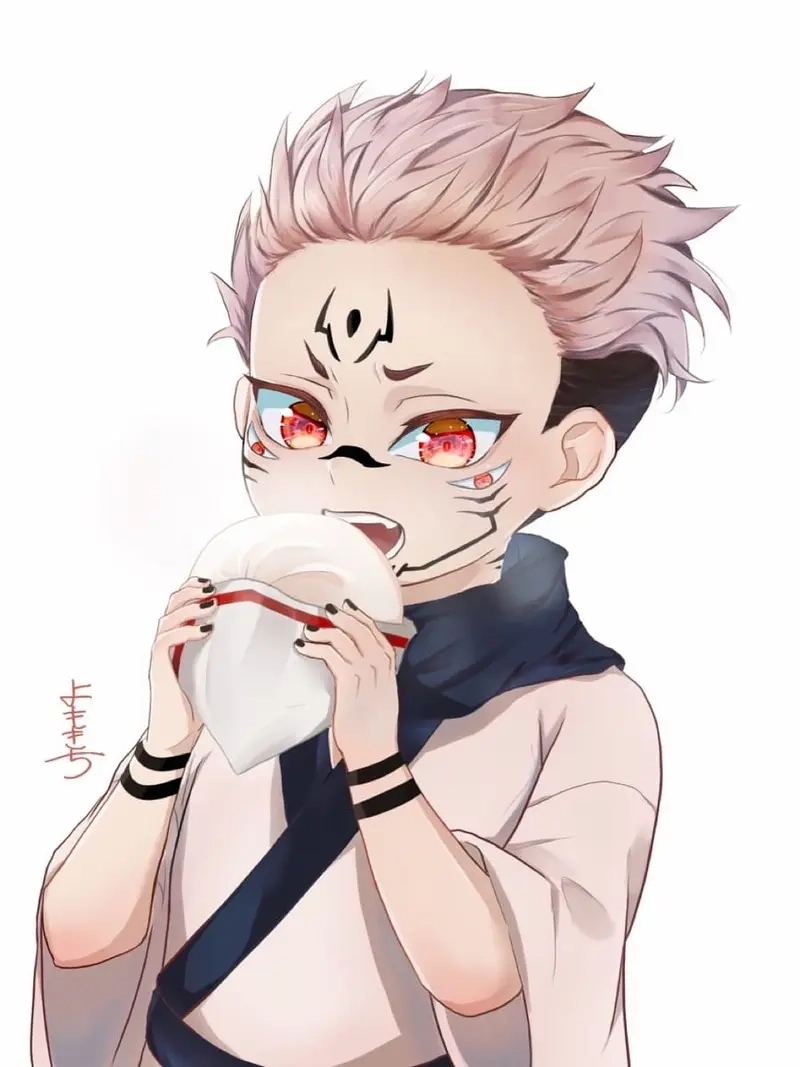 Sukuna chibi cat có tạo hình mèo dễ thương