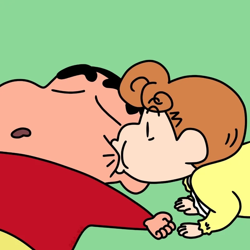 Ảnh của cu Shin sinh động và gần gũi.