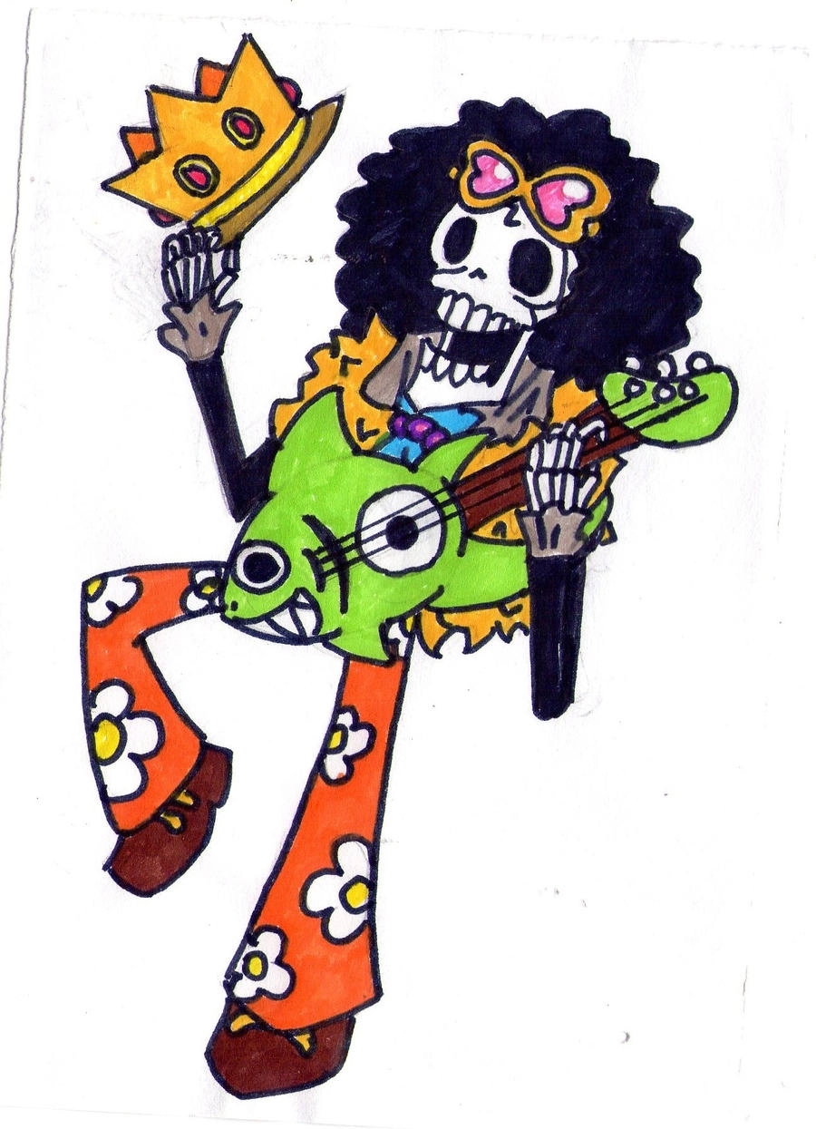 Brook One Piece chibi png tiện dùng làm avatar.