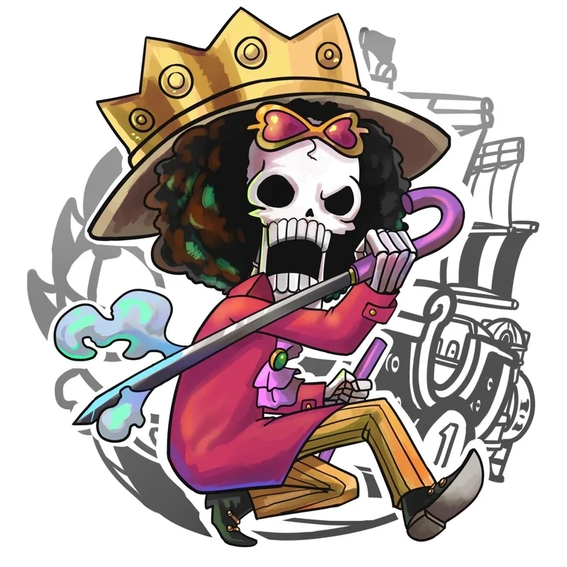 One Piece Brook là nhân vật âm nhạc được fan yêu thích.