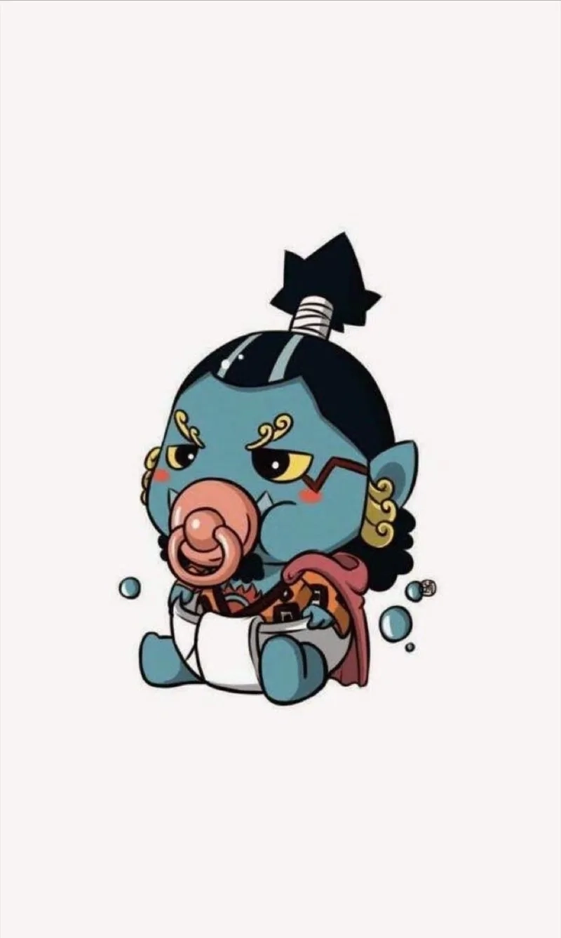 Jinbei chibi mang phong cách hài hước đáng yêu.
