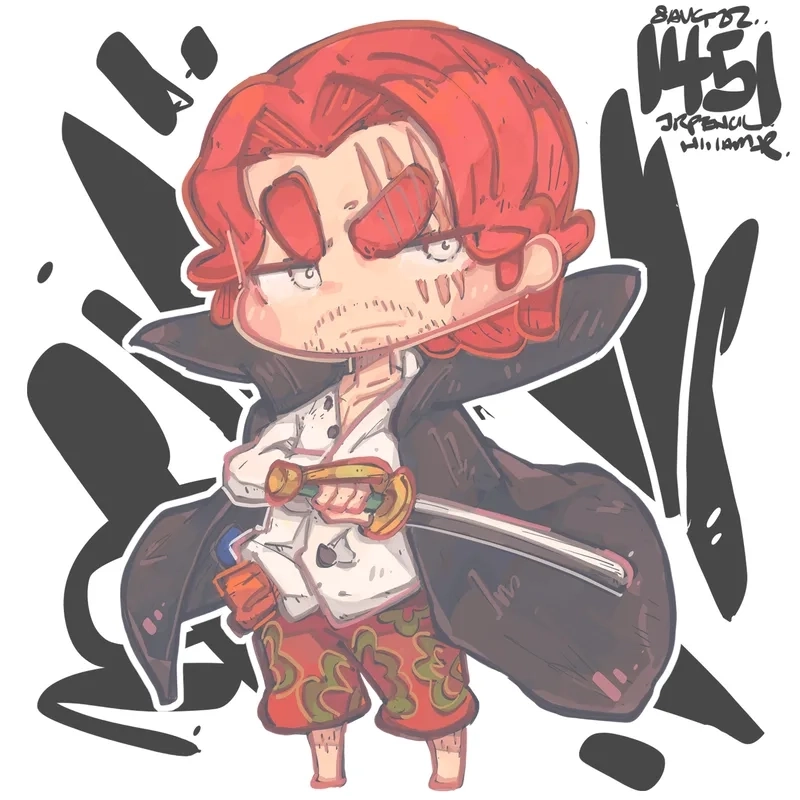 Shanks chibi dễ thương nhưng vẫn rất chất.