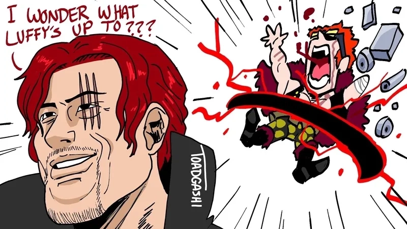 Shanks meme face gây cười với biểu cảm độc lạ.