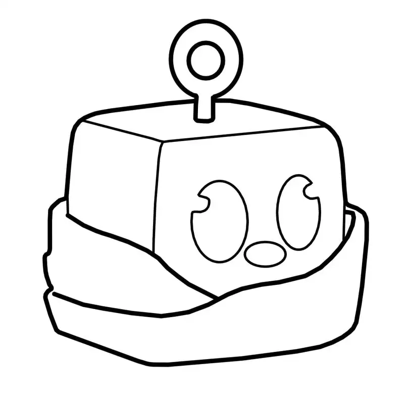 Tranh tô màu Kitsune Blox Fruits ngầu đẹp.