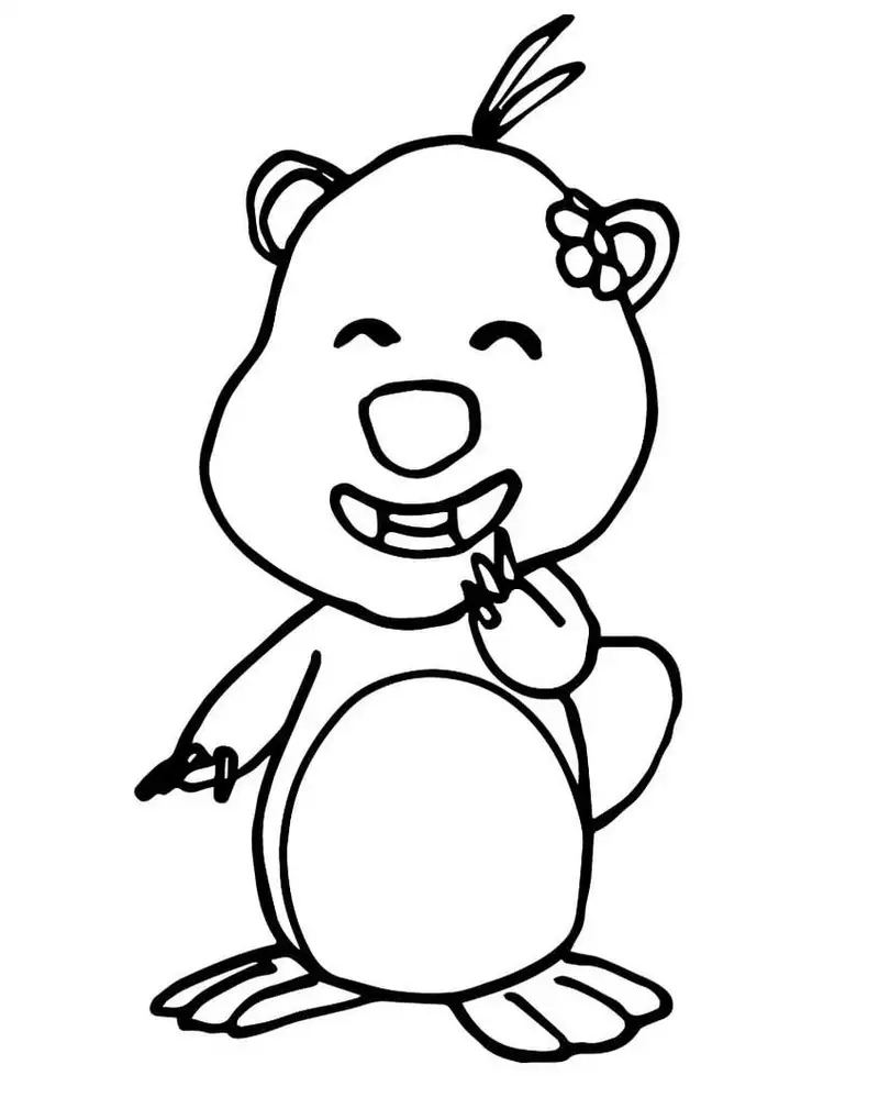 Tranh tô màu Loopy Pororo quen thuộc với các bé.