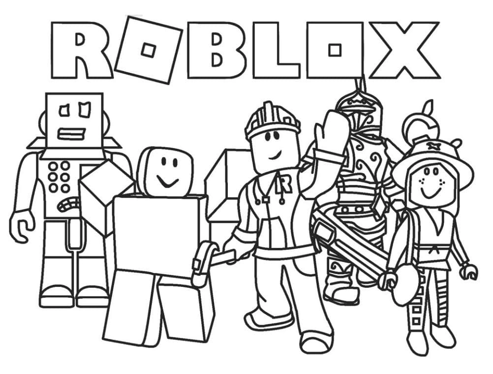Tranh tô màu Roblox miễn phí, dễ tải và dễ in.
