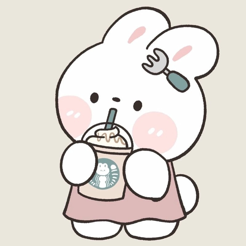 Vẻ đẹp tinh khôi và nhẹ nhàng từ những mẫu avatar thỏ trắng.