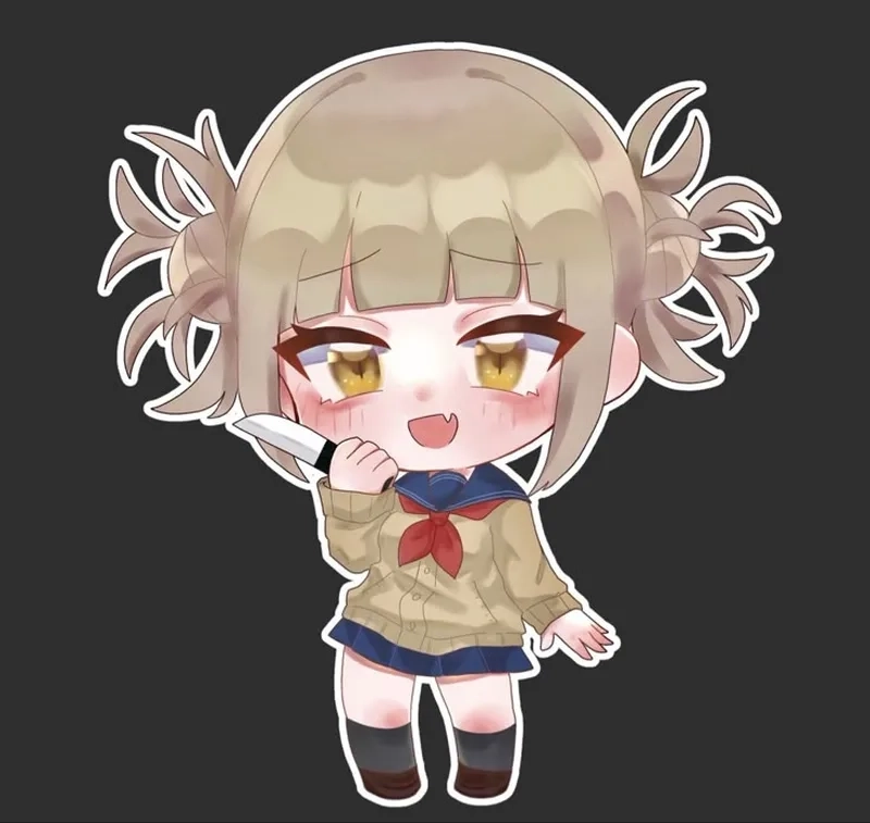 Vẻ đáng yêu đầy ma mị làm nên thương hiệu của Himiko Toga cute.