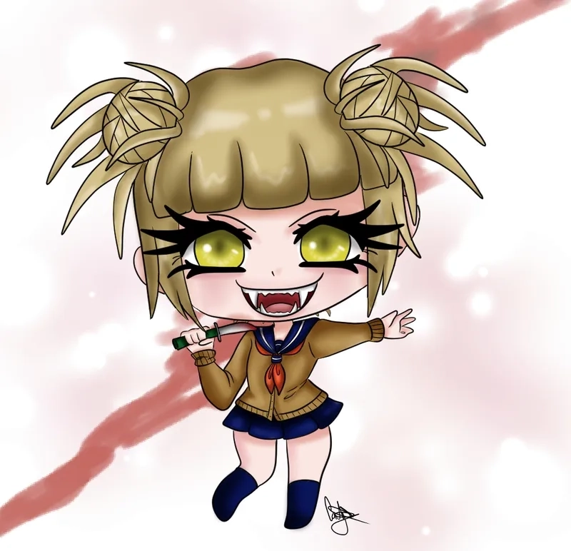 Bộ sưu tập những hình ảnh vẽ chibi Himiko Toga dễ thương nhất.